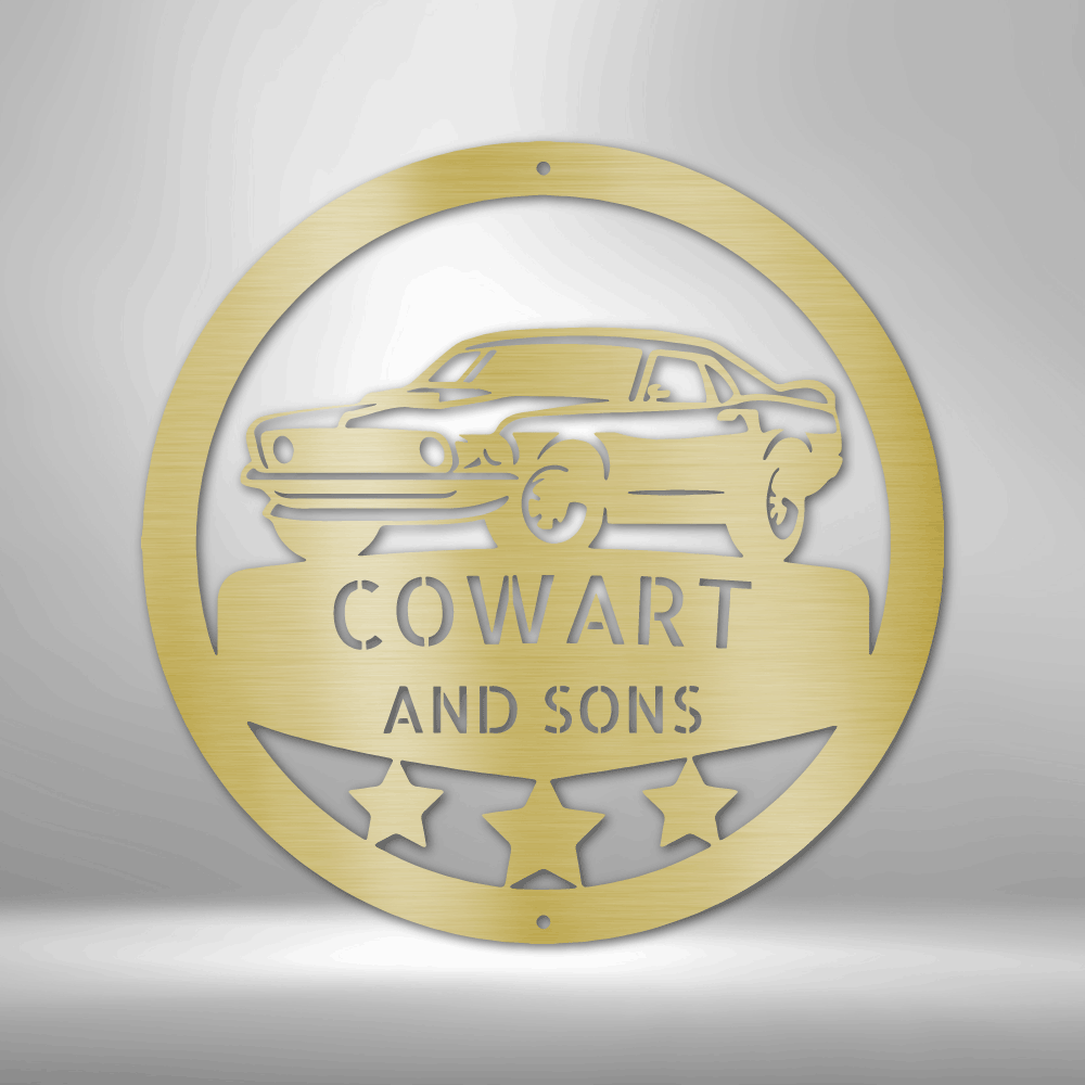 Classic Mustang Personalized - Steel Sign - Throttle Society